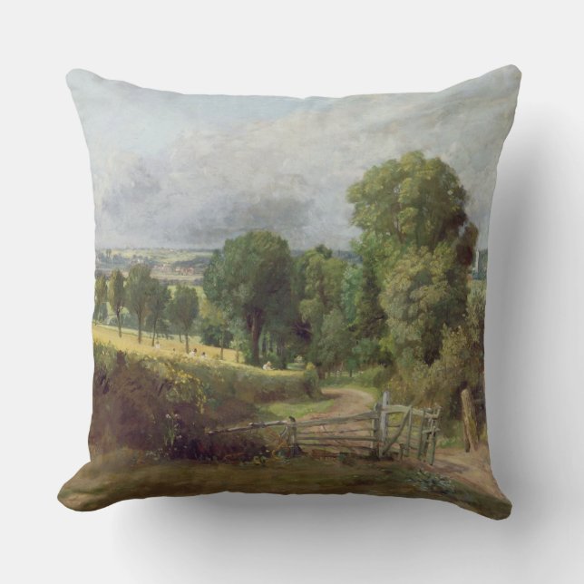 Coussin John Constable | l'entrée à la ruelle de marais (Recto)