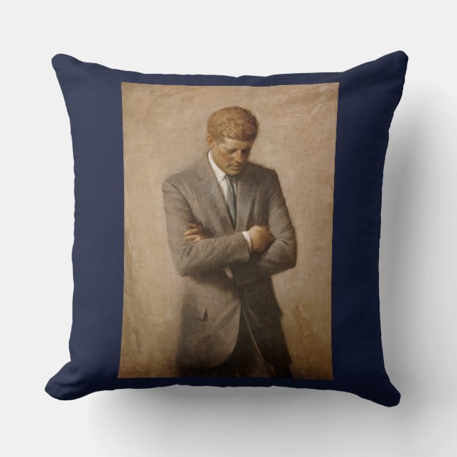 Coussin John Kennedy Portrait de la Maison-Blanche préside (Recto)