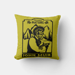 Coussin John Muir Conservateur américain