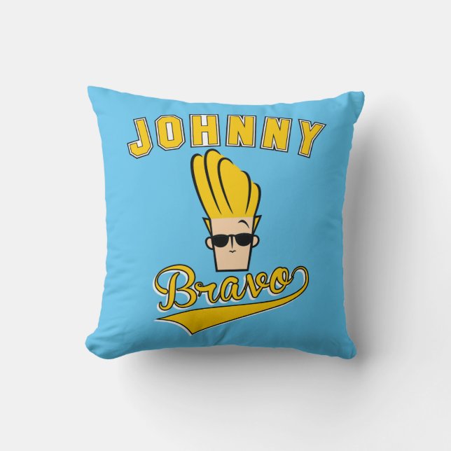 Coussin Johnny Bravo Collegiate Graphic (Recto)