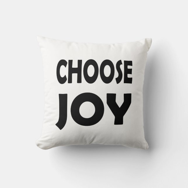 Coussin Joie Chaque Jour | Devis inspirant (Recto)