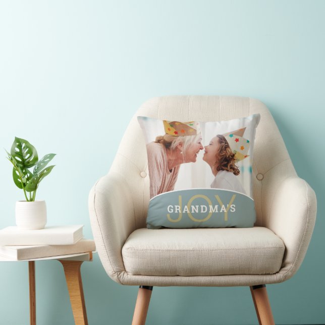 Coussin Joie de grand-mère moderne 2 Photos (Chaise)