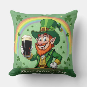 Coussin Joie de lutin sous l'arc-en-ciel