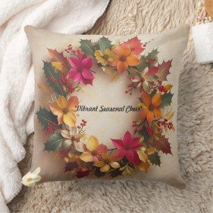 Coussin "Joie de Noël dorée"