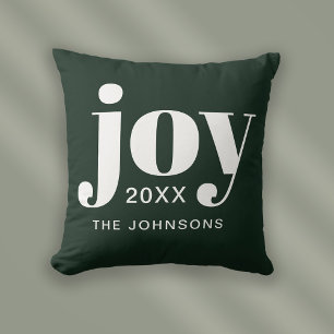 Coussin Joie de Noël minimaliste moderne
