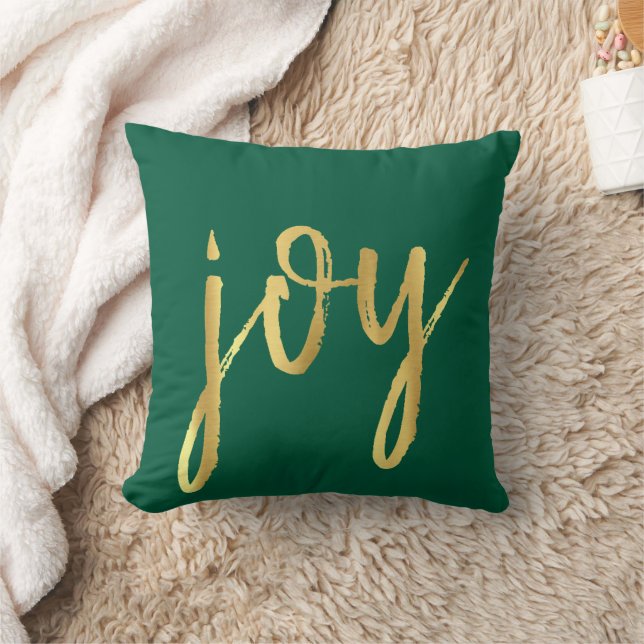 Coussin Joie de vacances | Classic Gold Marker Script sur  (Couverture)