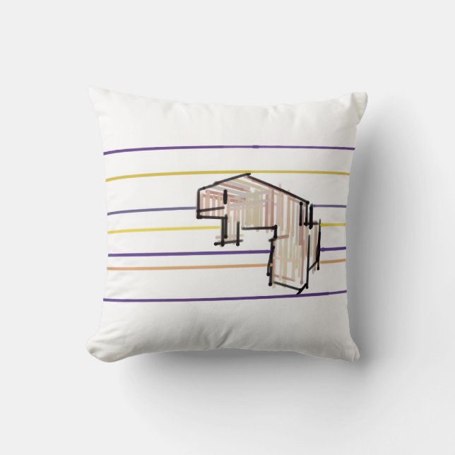 Coussin Joie d'été de la baleine blanche (Recto)