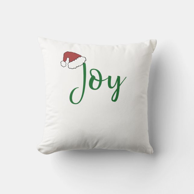 Coussin Joie en vert avec Santa Hat (Recto)