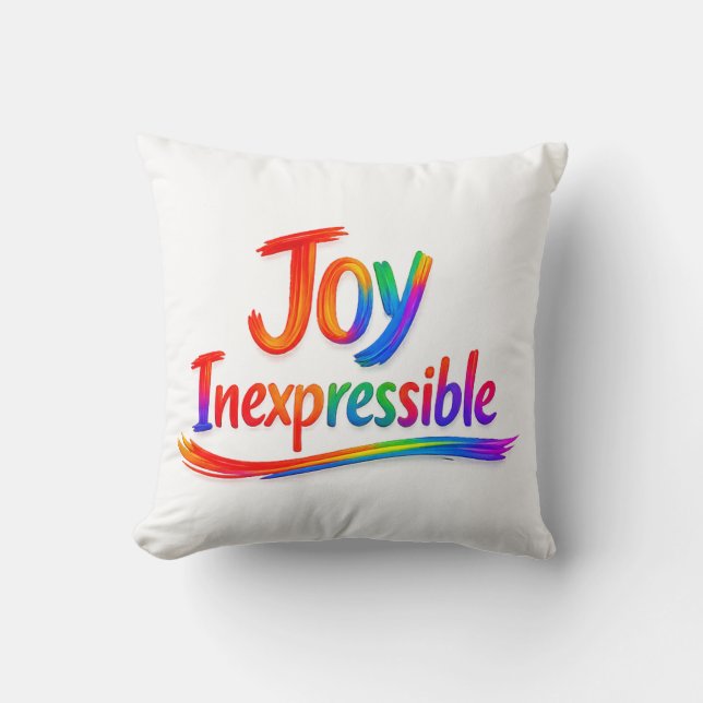 Coussin JOIE INEXPRESSIBLE - 1 Pierre 1:8 (Recto)