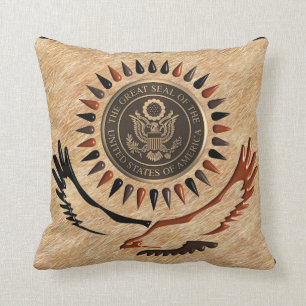 COUSSIN JOINT EN BRONZE AMÉRICAIN EAGLE