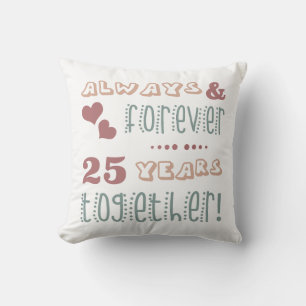 Coussin Joli 25e anniversaire de mariage