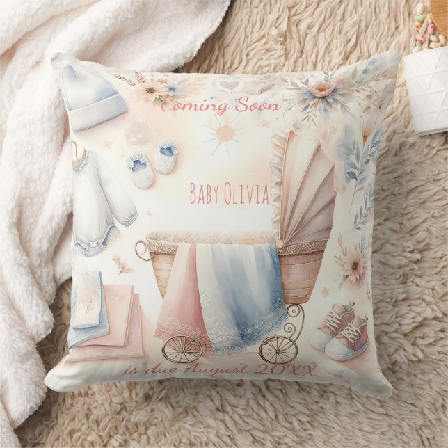 Coussin Joli à venir faire-part Invitation (Couverture)