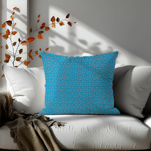 Coussin Joli accent papillon minimaliste turquoise bleu