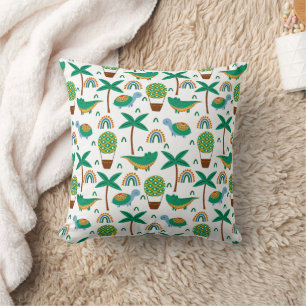Coussin Joli Alligator tortue colorée Motif arc-en-ciel