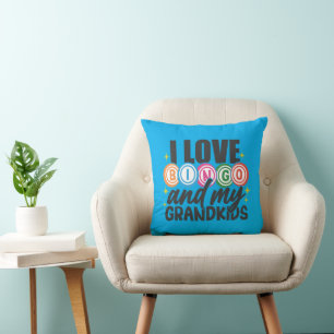 Coussin Joli amour Bingo Petits-enfants art des mots 