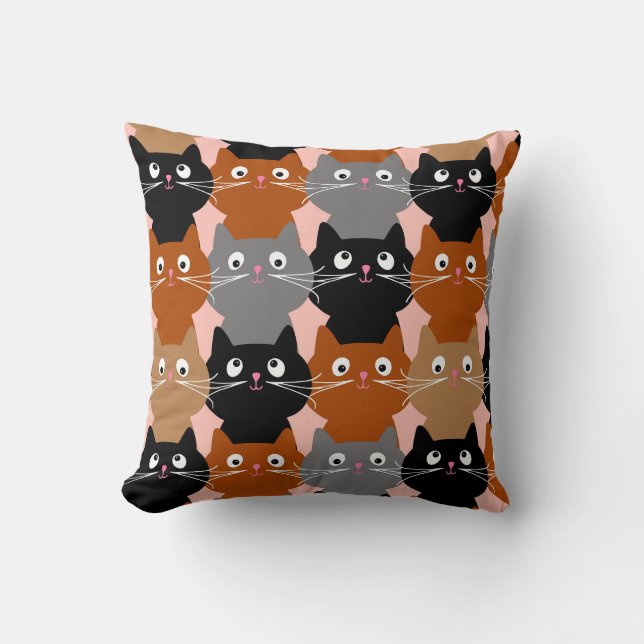 Coussin Joli Amoureux des chats Feline Kittens (Recto)
