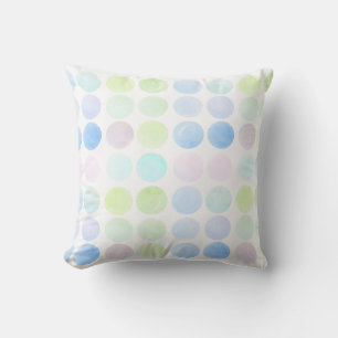 Coussin joli aquarelle pastel peint points design