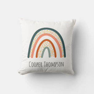 Coussin Joli arc-en-ciel pastel 