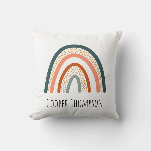 Coussin Joli arc-en-ciel pastel  (Recto)