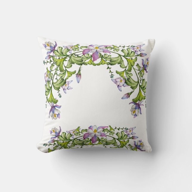 Coussin Joli arrangement de fleur de colonne délicate (Recto)