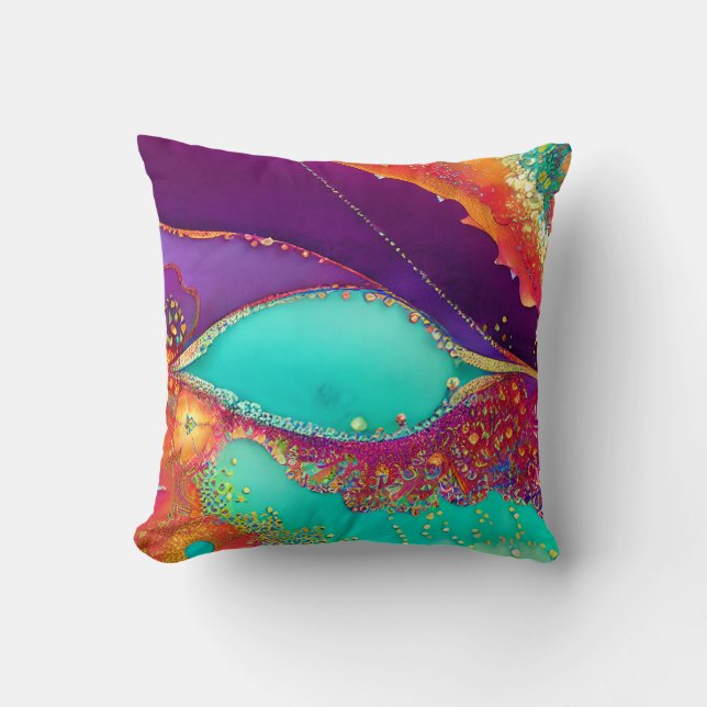 Coussin Joli Art De La Plage Abstrait (Recto)