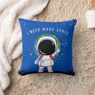 Coussin Joli Astronaute J'ai Besoin de Plus d'Espace