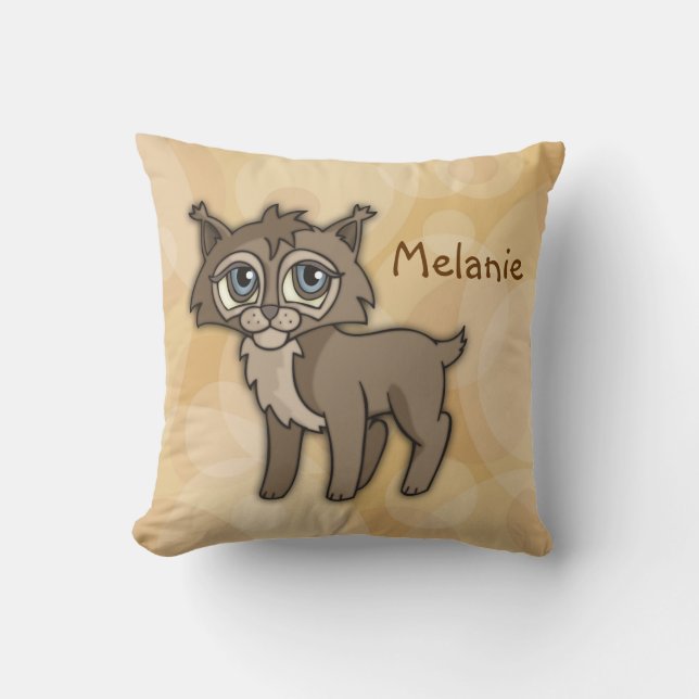 Coussin Joli bébé Lynx personnalisable (Recto)
