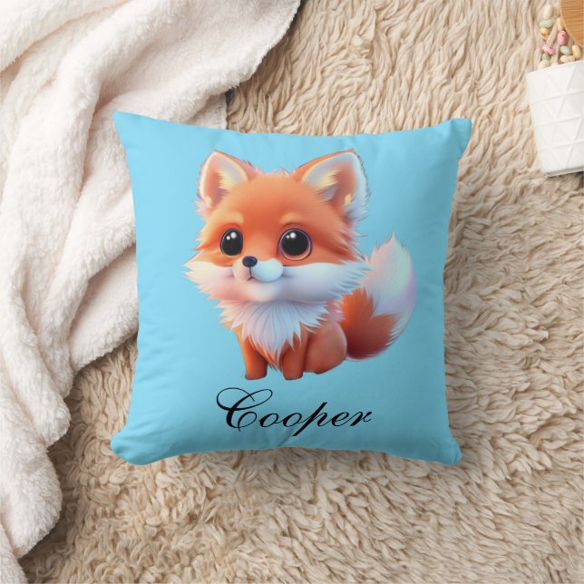 Coussin Joli bébé renard Forêt bois amis (Couverture)