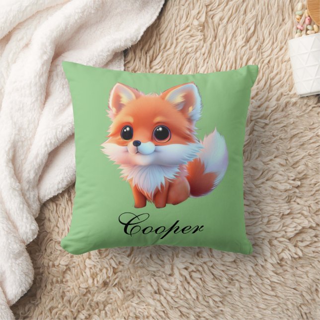 Coussin Joli bébé renard Forêt bois amis (Couverture)
