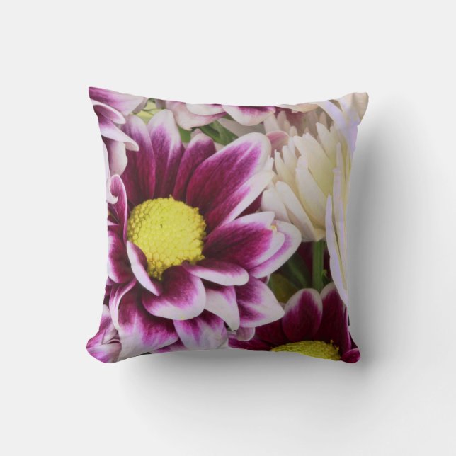 Coussin Joli bouquet Dahlia Rose (Recto)