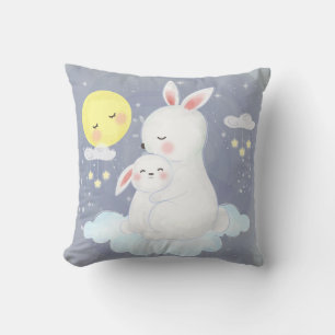 Coussin Joli Bunny aquarelle