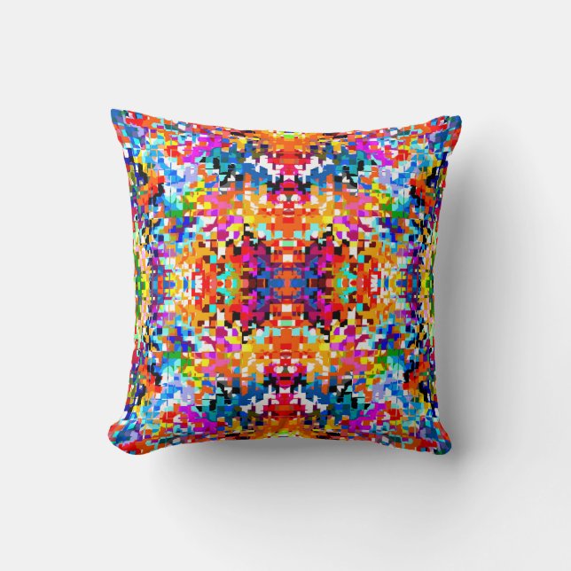 Coussin Joli carrés abstraits colorés (Recto)