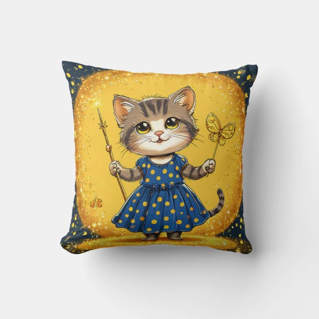 Coussin Joli chat de dessin animé (Recto)