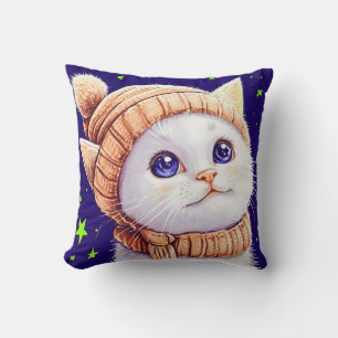 Coussin Joli chat de dessin animé