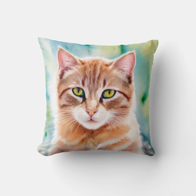 Coussin Joli chat orange (Recto)