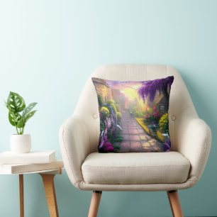 Coussin Joli chemin de jardin de cottage