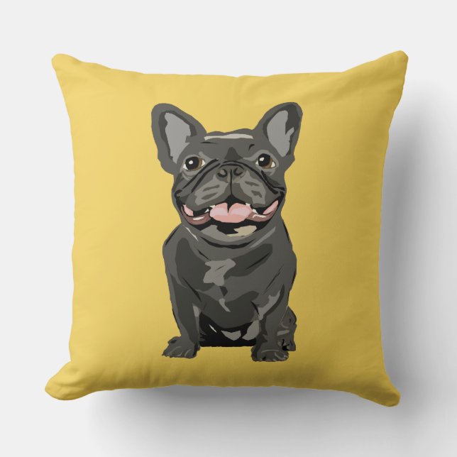 Coussin Joli chien, bouledogue français (Recto)