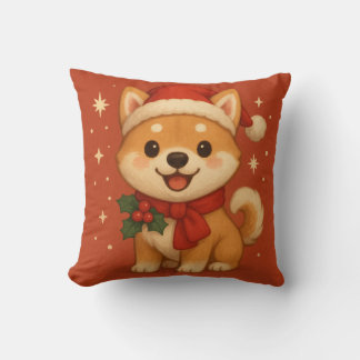 Coussin Joli Chien de Noël