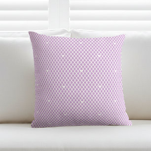 Coussin Joli Coeur Amour Treillis Maille Violet Moderne