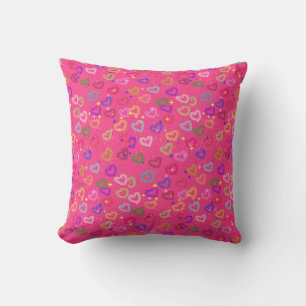 Coussin Joli cœur coloré