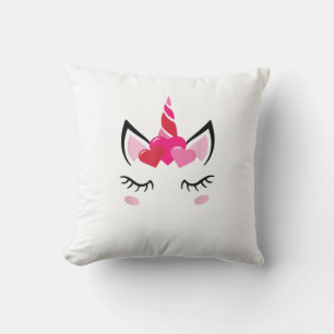 Coussin Joli cœur licorne d'amour T-shirt haut pour la Sai