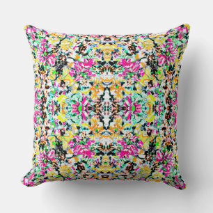 Coussin Joli coloré abstrait floral