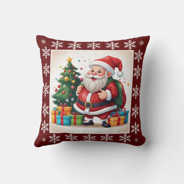 Coussin Joli Cosy Santa Claus tendance Noël Pas de photo (Verso)