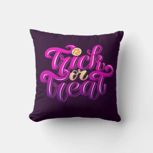 Coussin Joli coup ou traiter la typographie d'Halloween