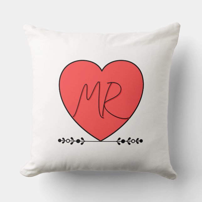 Coussin Joli couple amoureux M&M (Recto)