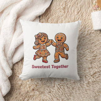 Coussin Joli Couple en Pain d'Épice le Plus Mignon Ensembl