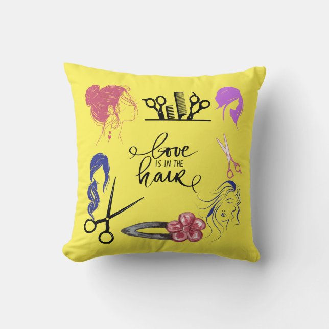 Coussin Joli coussin/coussin pour votre salon de coiffure. (Recto)