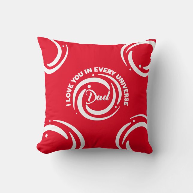 Coussin Joli Design De Texte Papa Je T'Aime Dans Chaque Un (Recto)