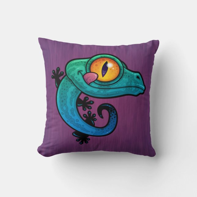 Coussin Joli dessin coloré Gecko (Recto)