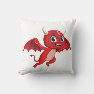 Coussin Joli diable volant de dessin animé